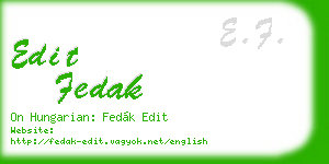 edit fedak business card