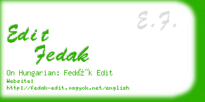 edit fedak business card